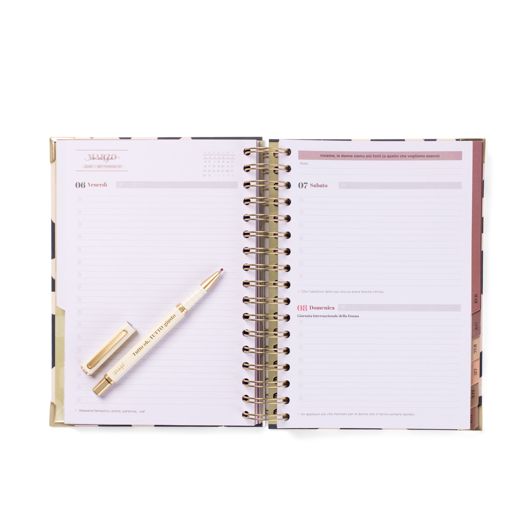 Set di Diario scolastico Office 2025-26 Giornaliero + penna - Tutto ok, tutto giusto
