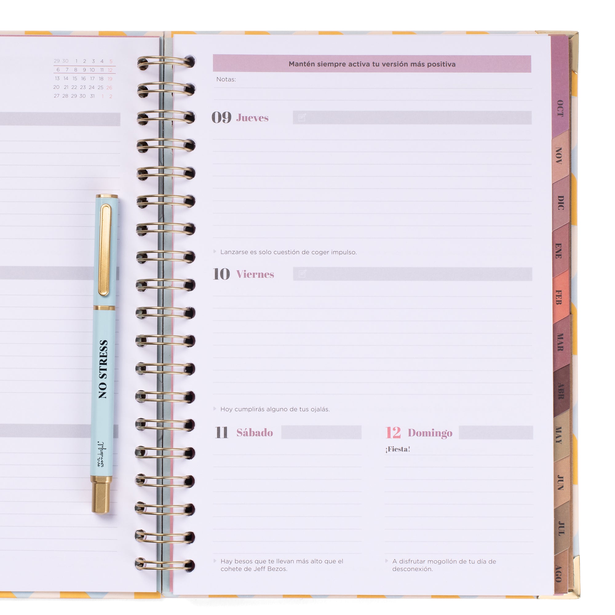 Set de Agenda Office 2025-26 Semanal Extragrande + boli - No stress