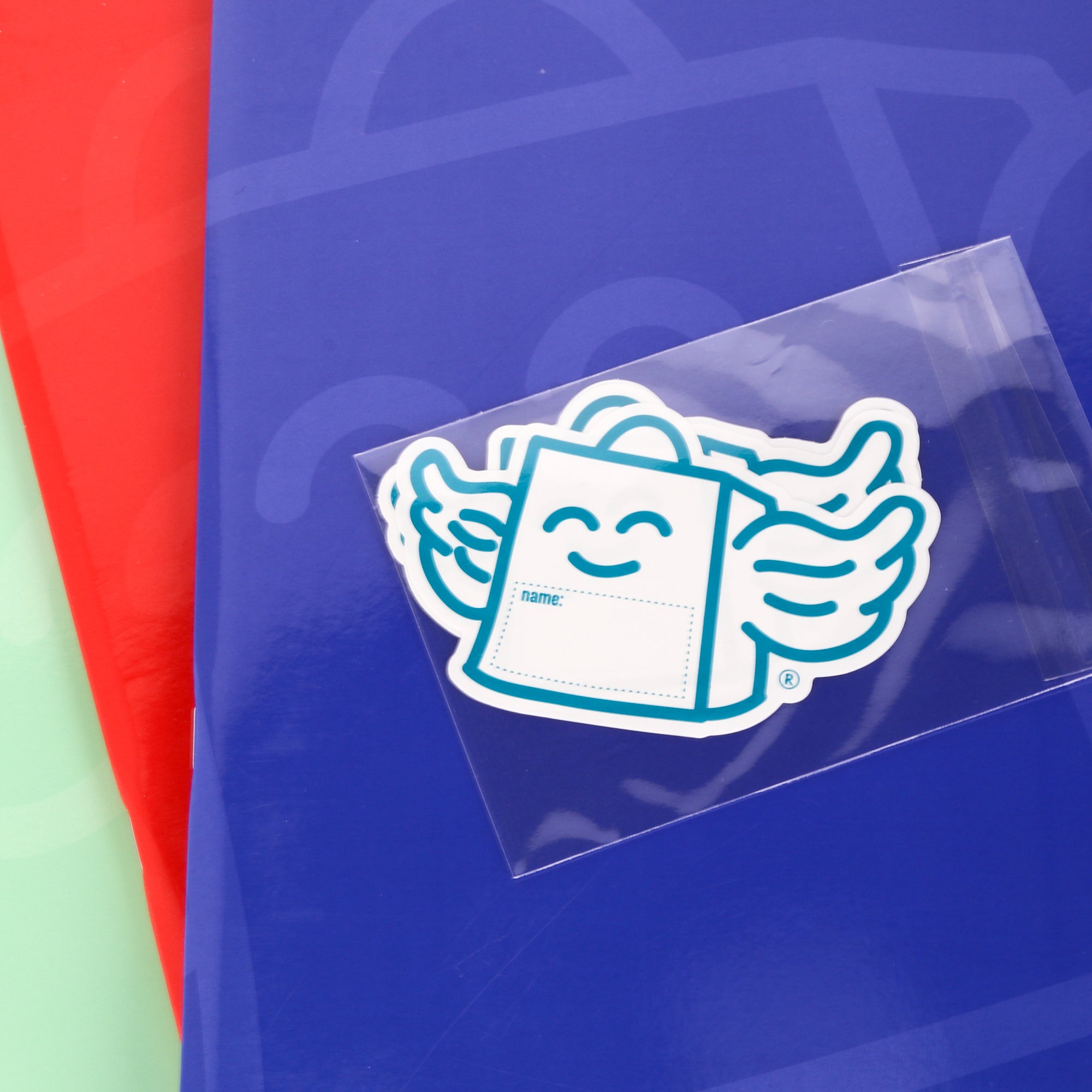 Set of 3 A4 notebooks 80 lined sheets - Red, blue and green