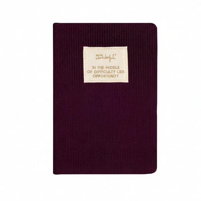 Libreta A6 de pana berenjena Mr. wonderful para mujer