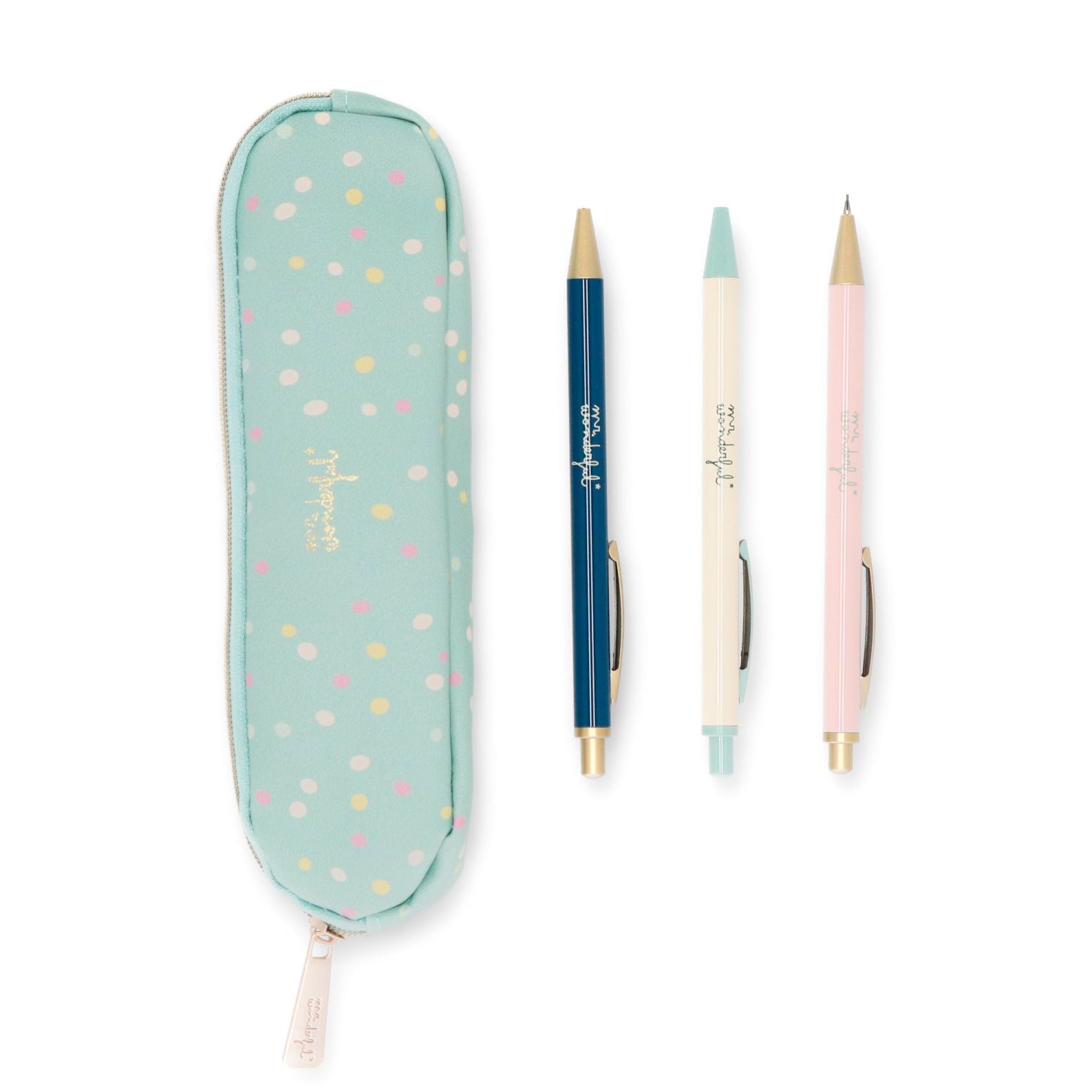 Set de escritura adulto Mr. Wonderful  - Estampado topos