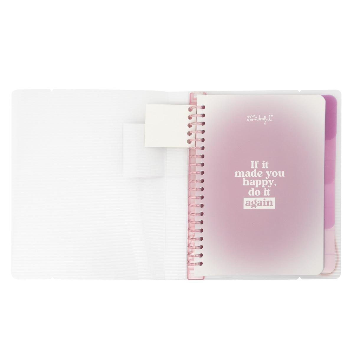 Clear A5 notebook - If it made you happy, do it again