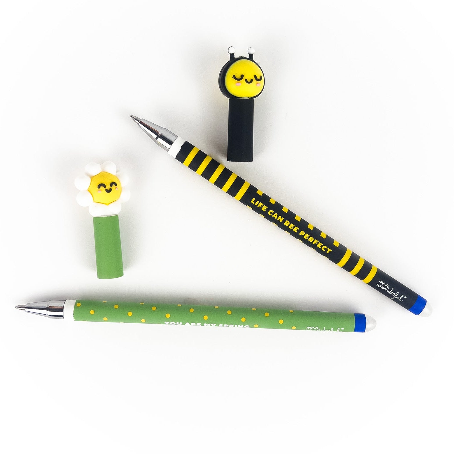 Bolis borrables con recambios de tinta Bo-Bo Mr. Wonderful margarita y abeja