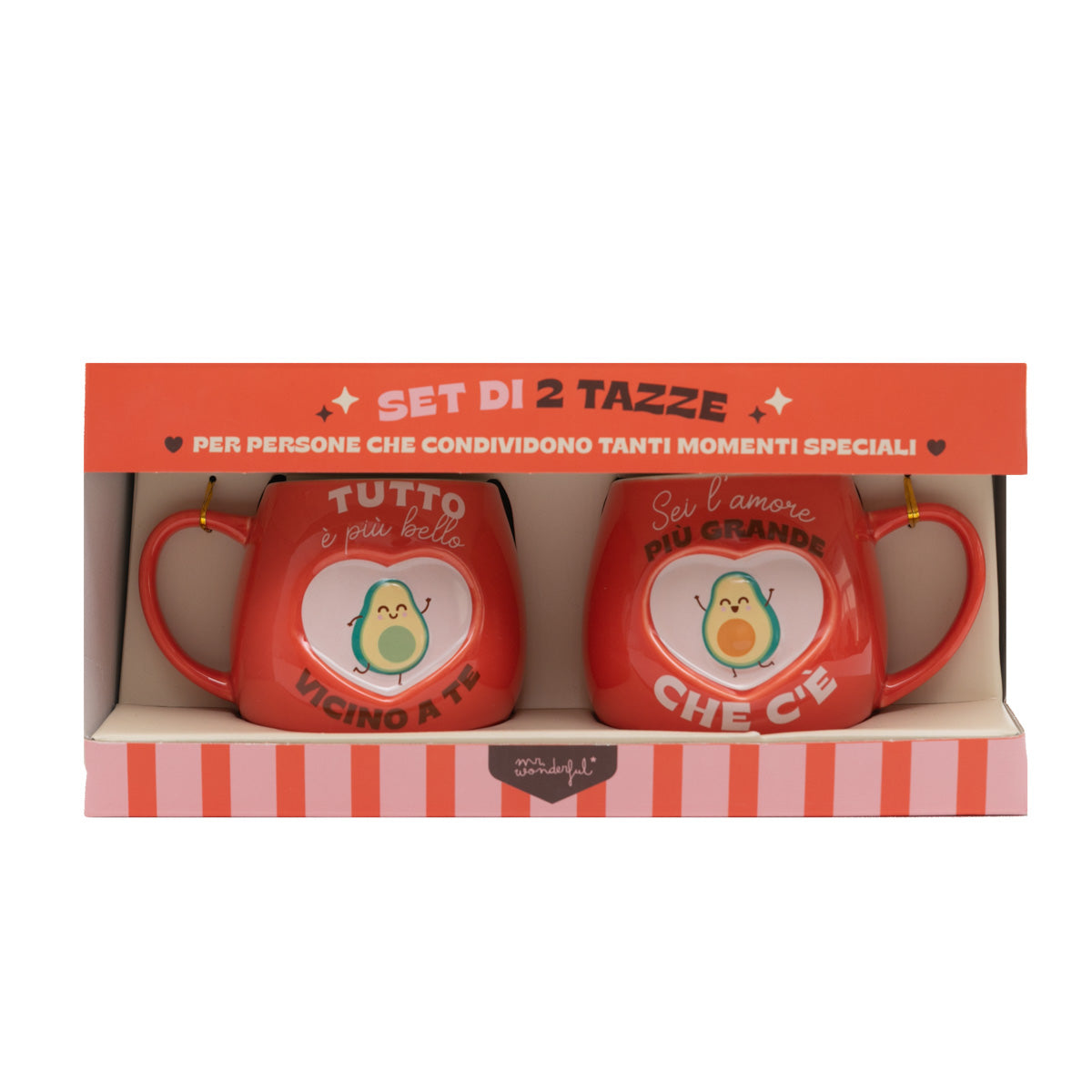 Ensemble de 2 tasses - Tout est parfait pour vous. Sei l'amore più grande che c'è