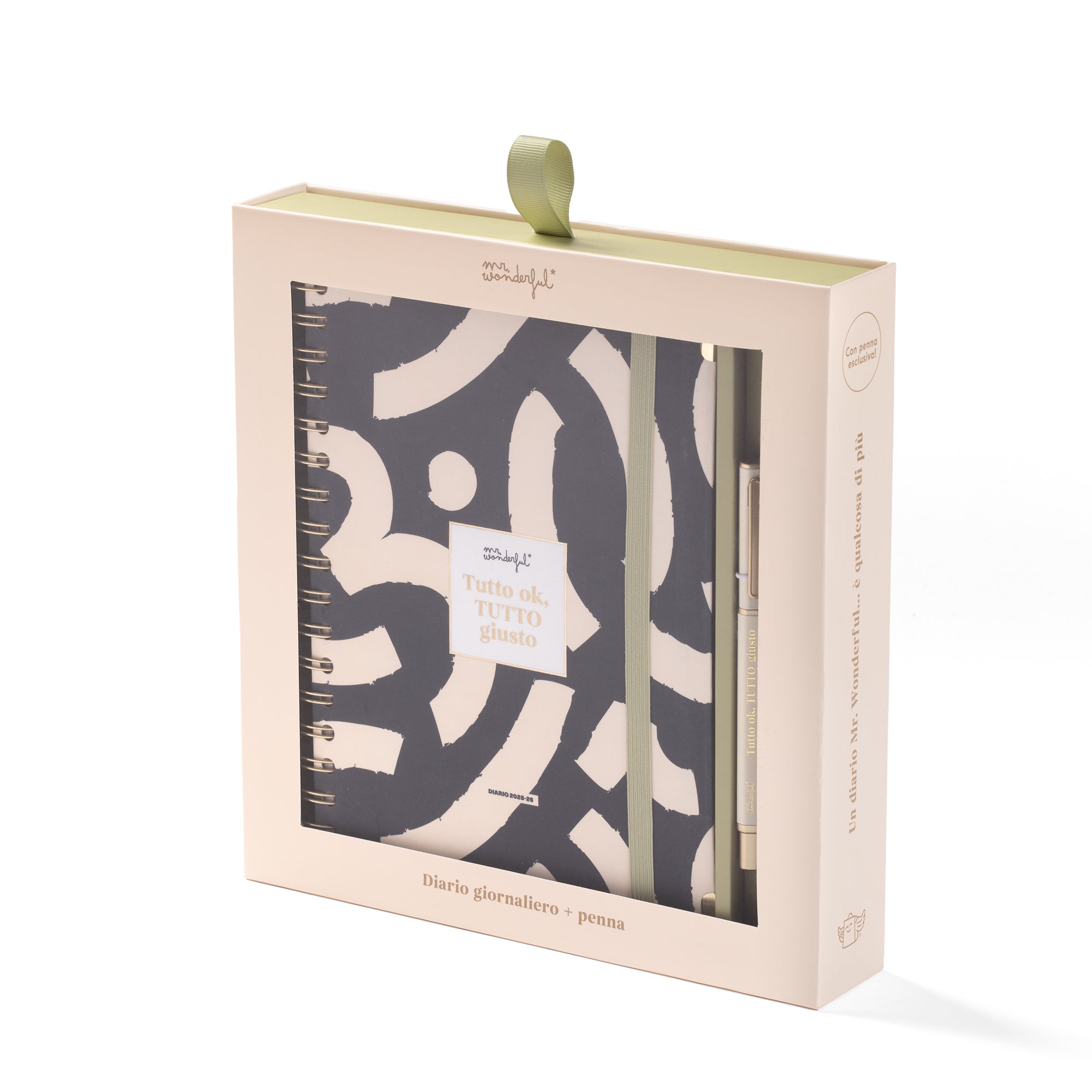 Set di Diario scolastico Office 2025-26 Giornaliero + penna - Tutto ok, tutto giusto