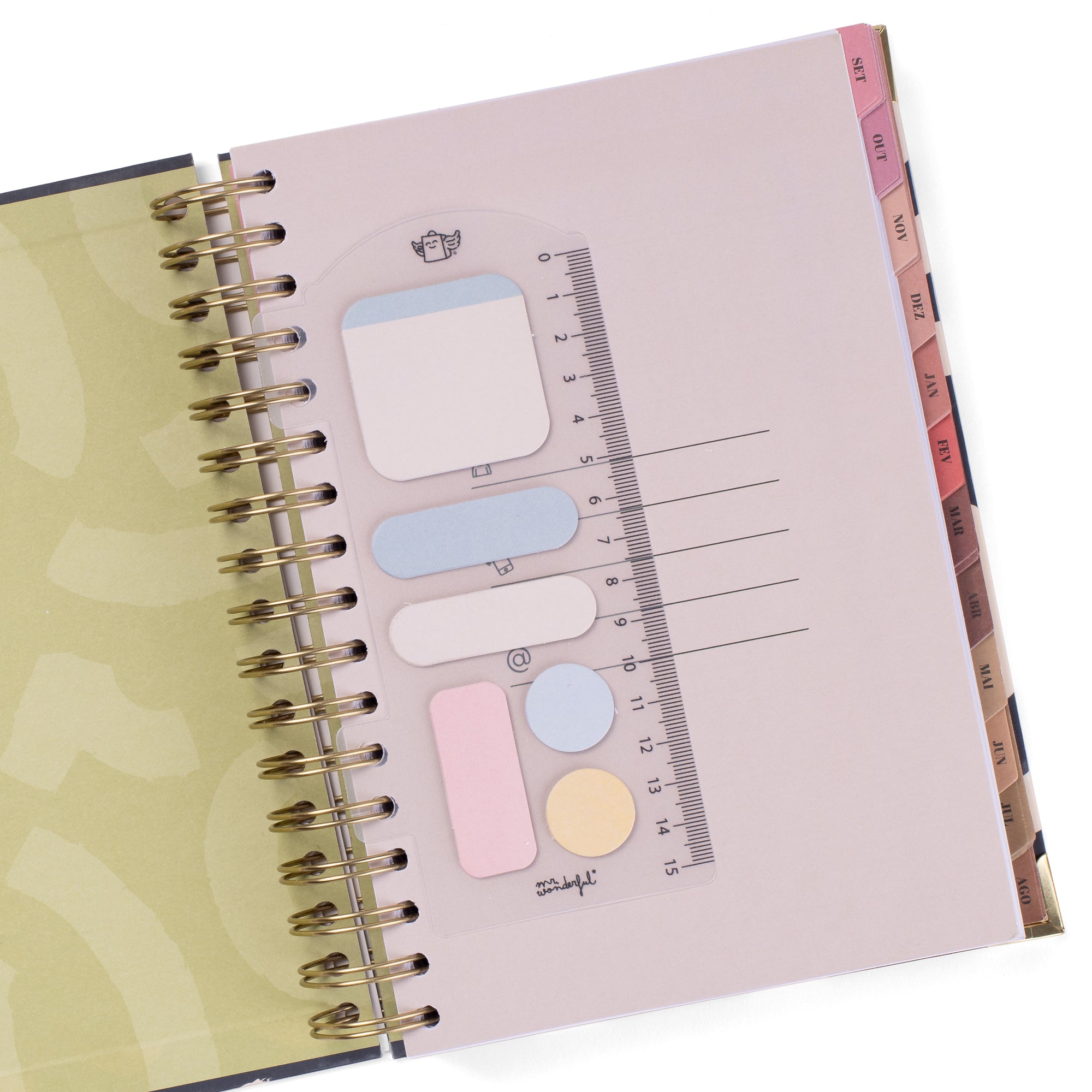 Conjunto de Agenda Office 2025-26 Diária + caneta - Tudo bem, tudo perfeito