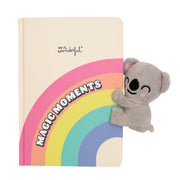 Libreta para niños de fantasía Mr. wonderful con peluche y cierre magnético koala - Magic moments