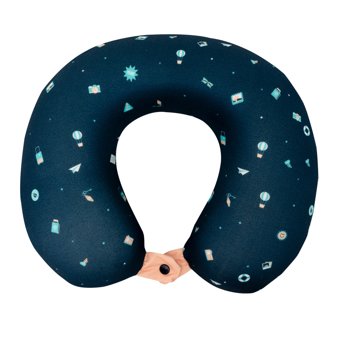 Travel pillow with sleep mask Blue - Flying to my dreams