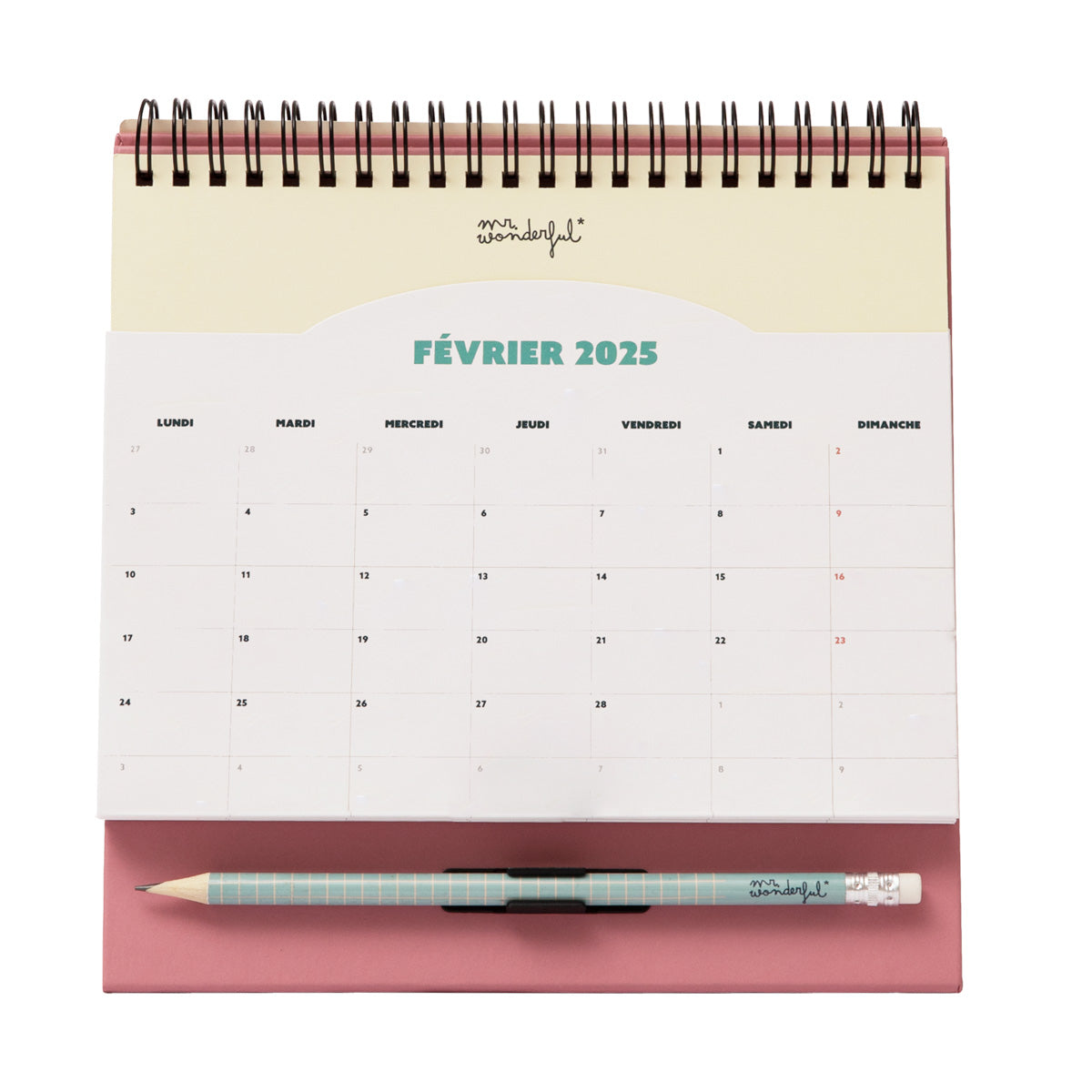 Calendário de mesa com pochette 2025 para aproveitar todos os momentos de bem 