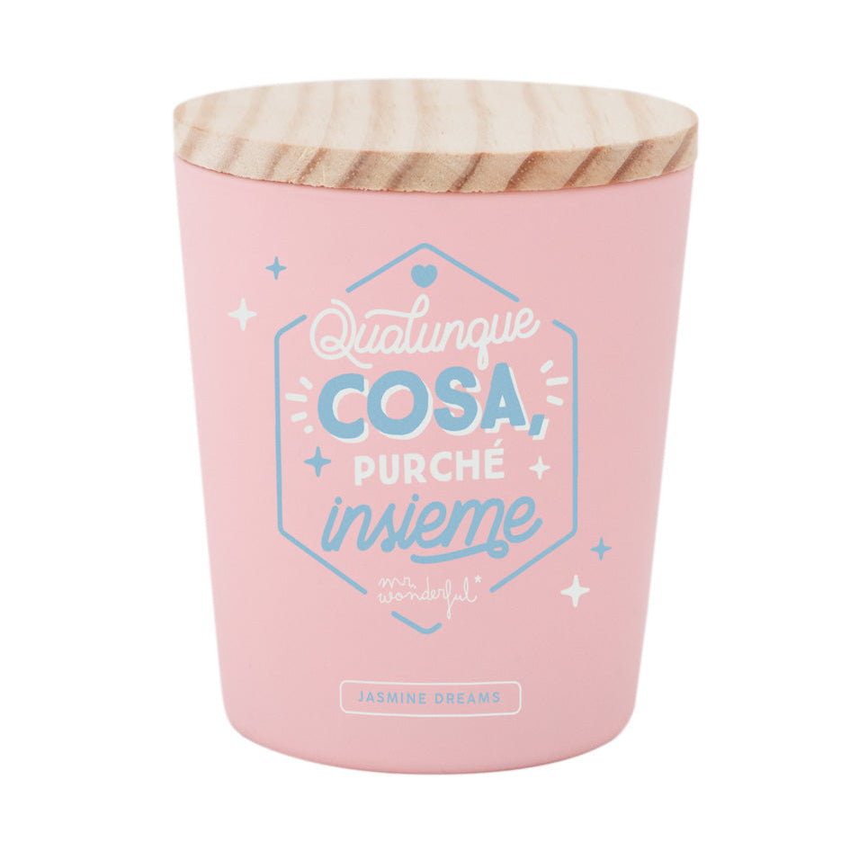 Candela profumata con messaggio di amore Mr. Wonderful - Qualunque cosa, purché insieme