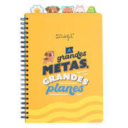 Libreta A4 con pestañas - A grandes metas, grandes planes.