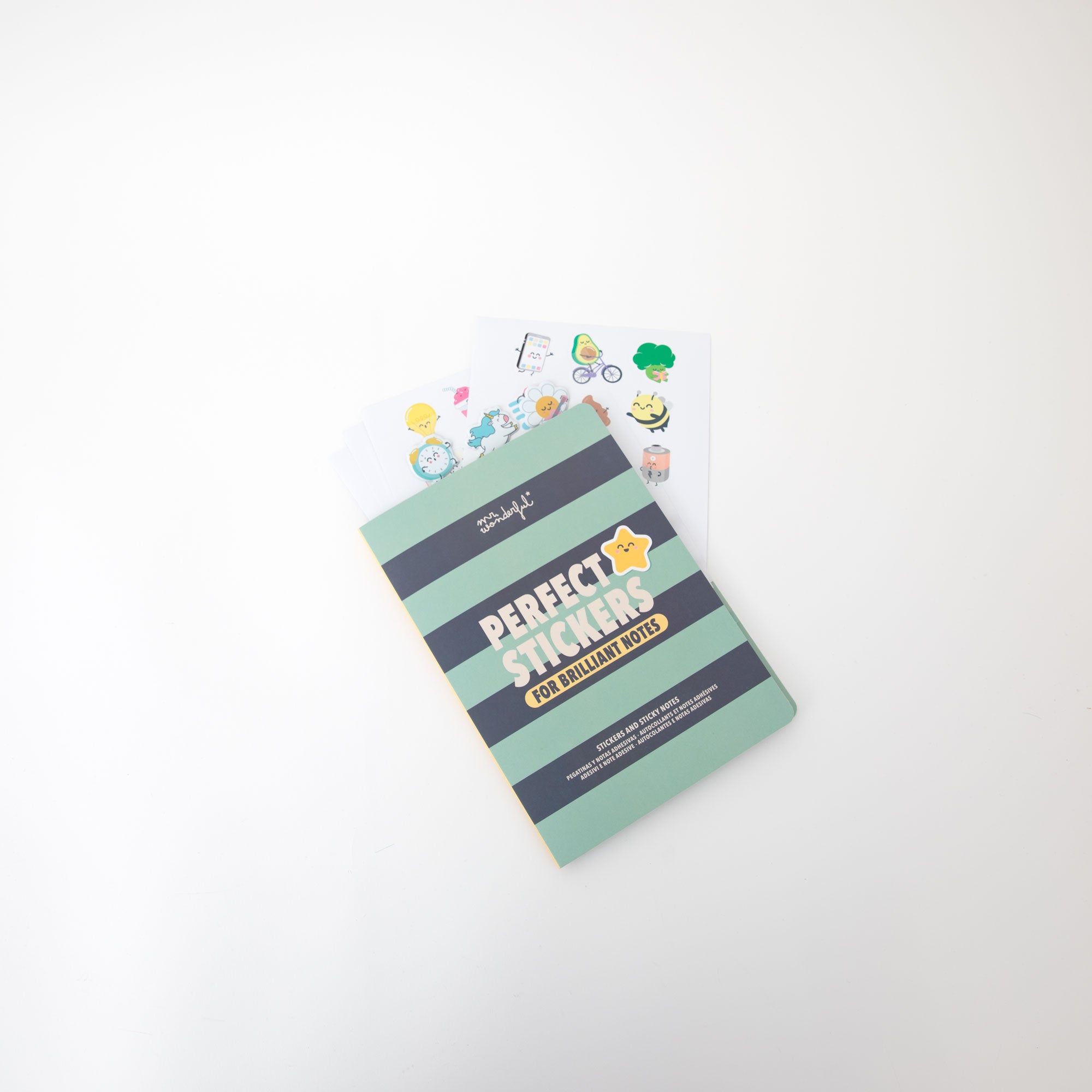 Carnet avec des autocollants super cool et des notes autocollantes – Des autocollants parfaits pour des notes brillantes