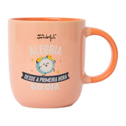 Caneca com mensagem motivacional Mr. Wonderful em português - Alegria desde a primeira hora do dia