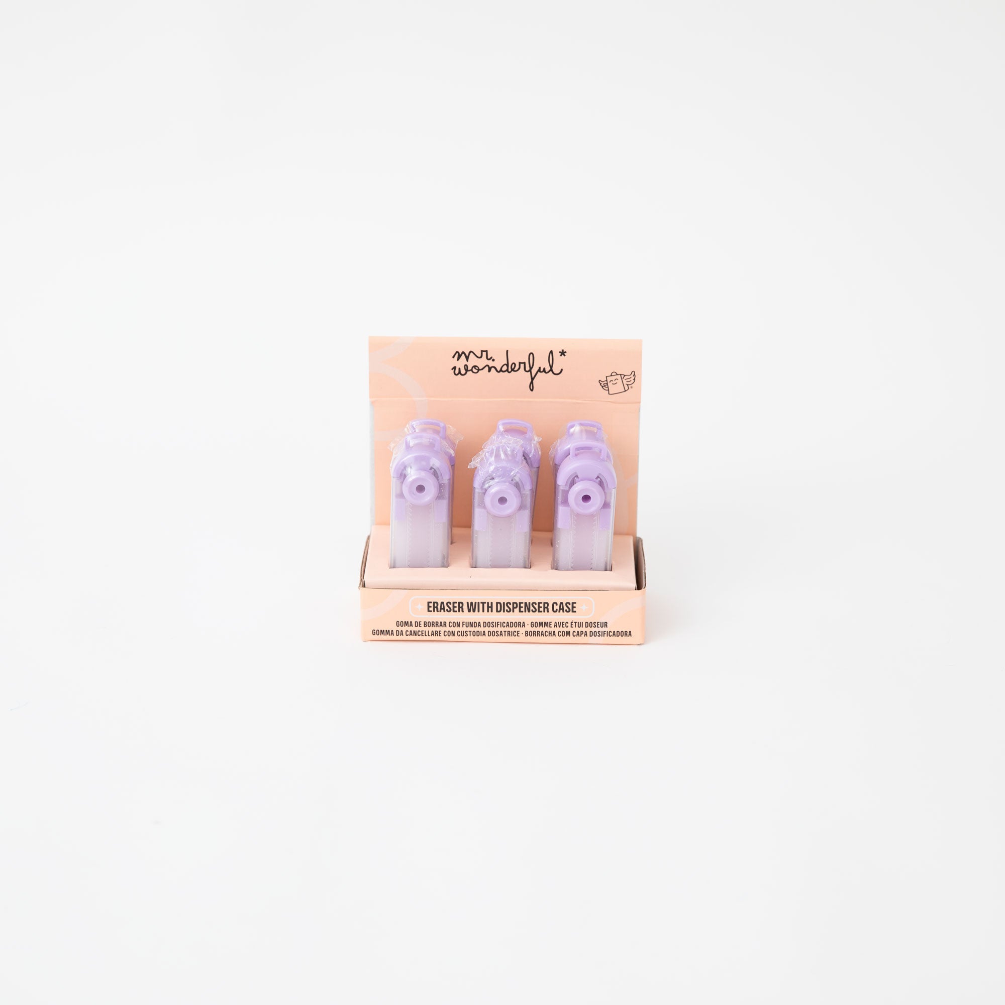 Gomme avec roulette distributrice - Lilas Glitter
