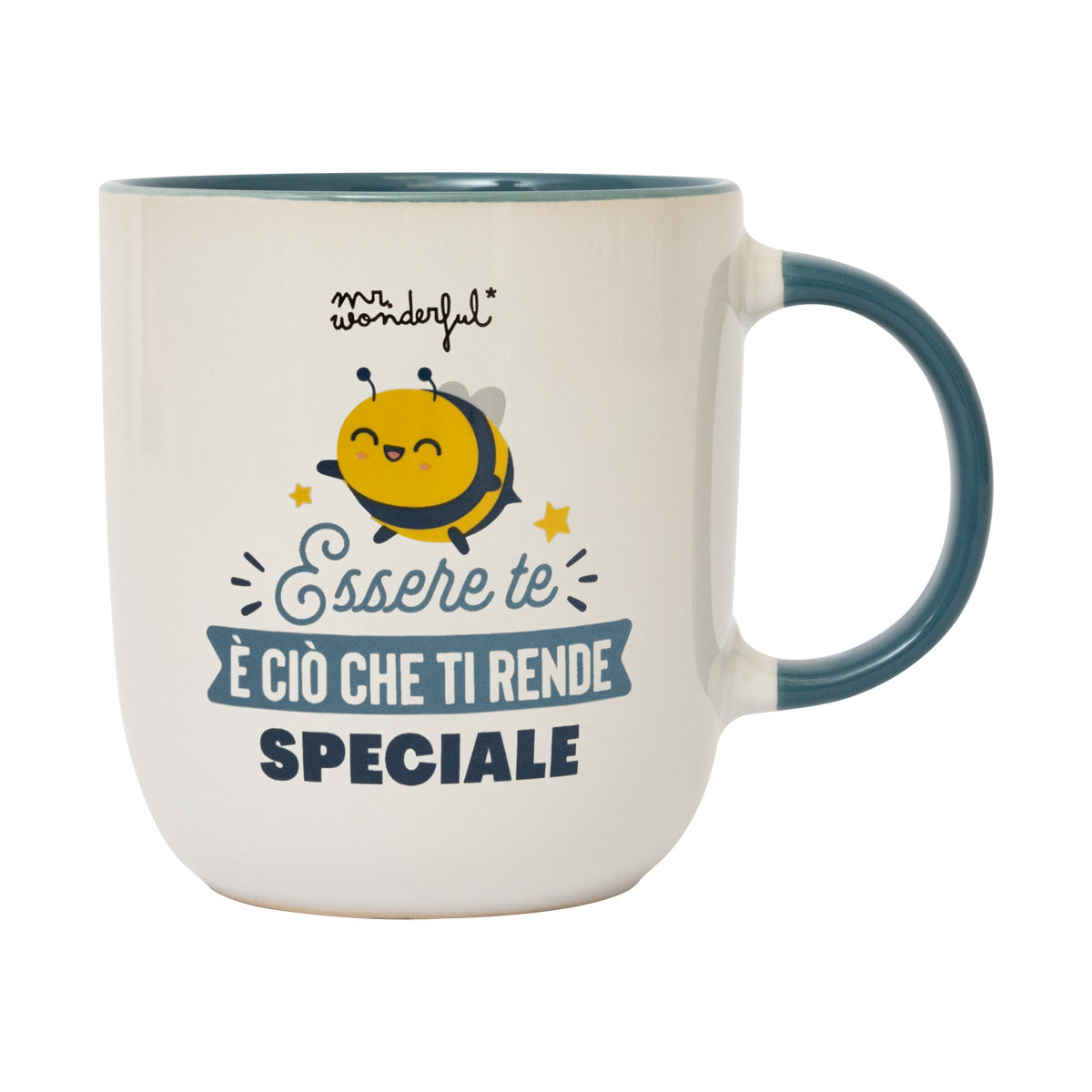 Tazza con messaggio motivazionale in italiano Mr. Wonderful - Essere te è ciò che ti rende speciale
