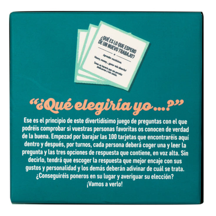 Juego de cartas - ¿Qué elegiría yo...?