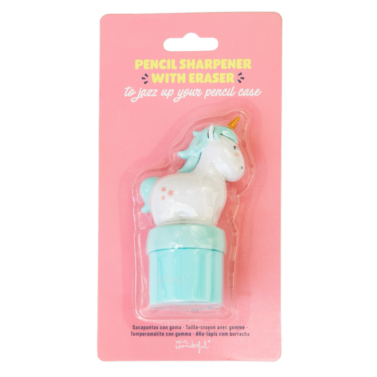 Pencil sharpener + eraser - Unicorn