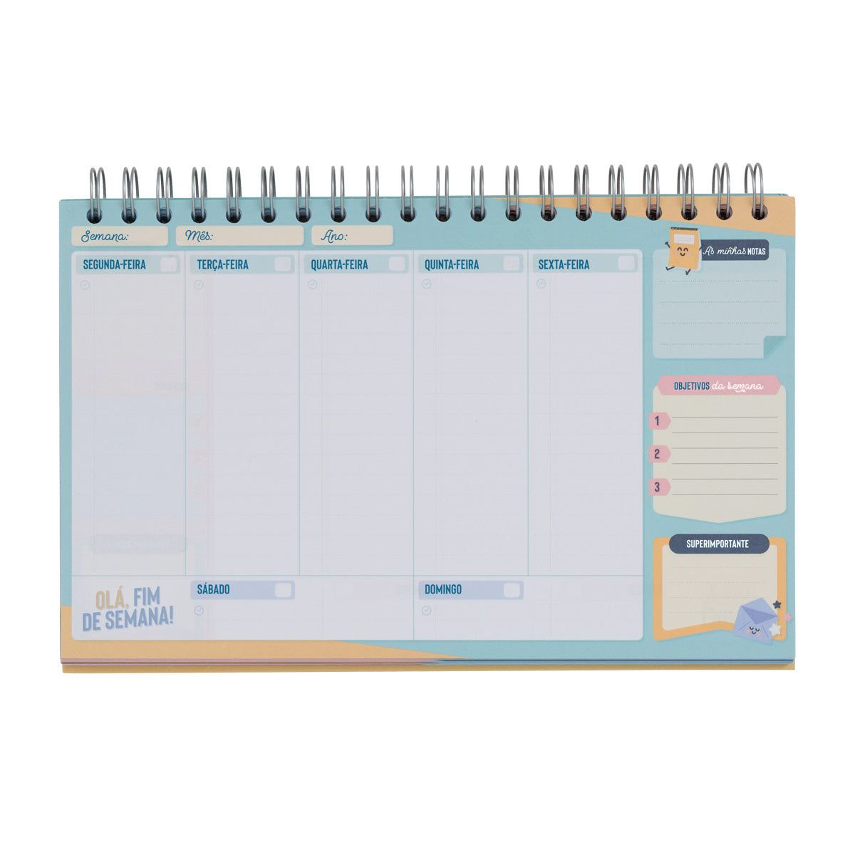 Organizador semanal - Os sonhos realizados começam aquí