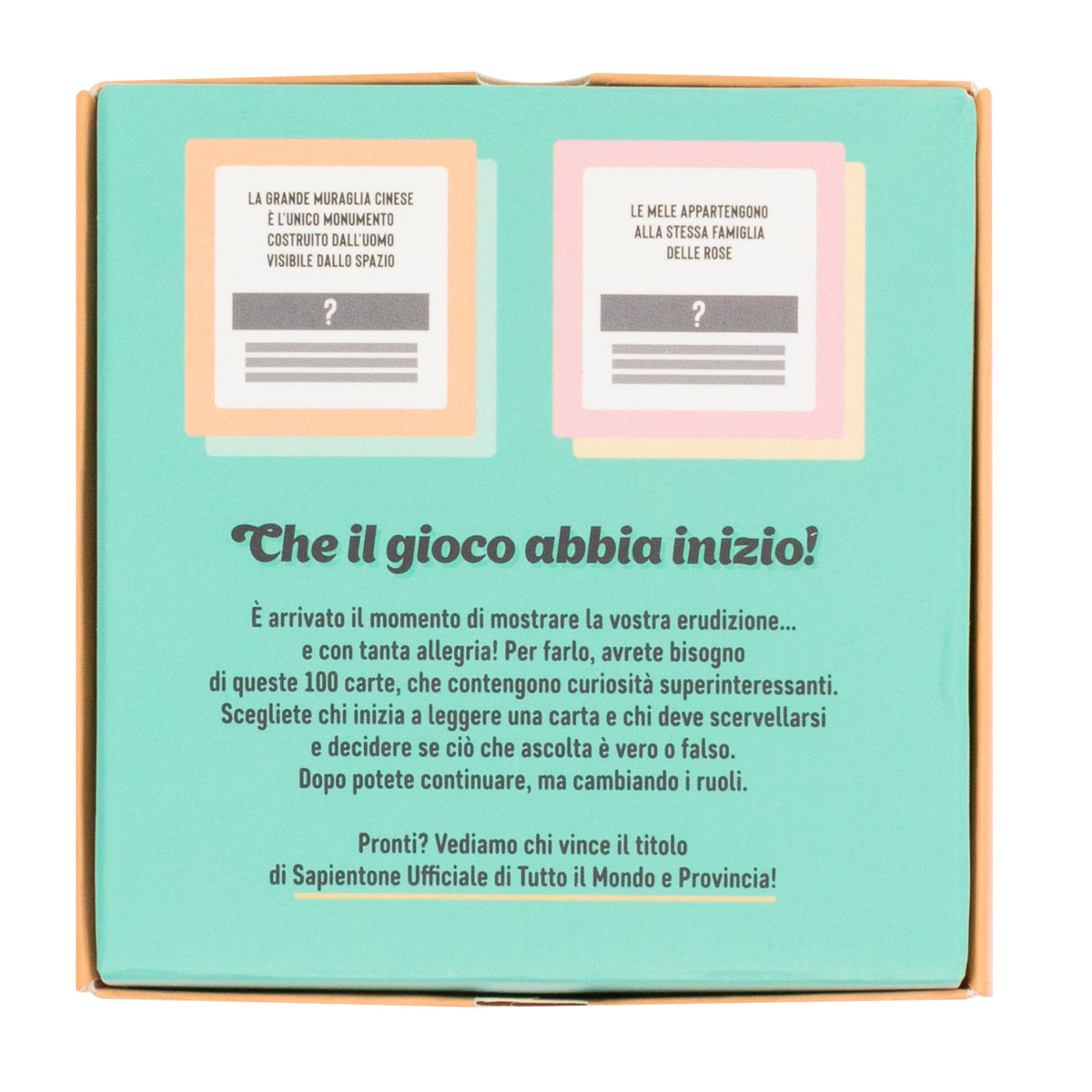 Gioco di carte - Vero o falso?
