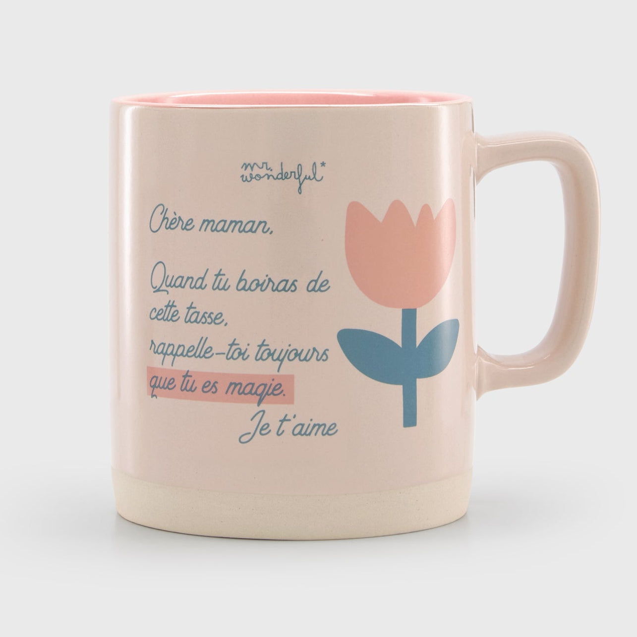 Mug avec message pour les mères en français Mr. wonderful - Chère maman