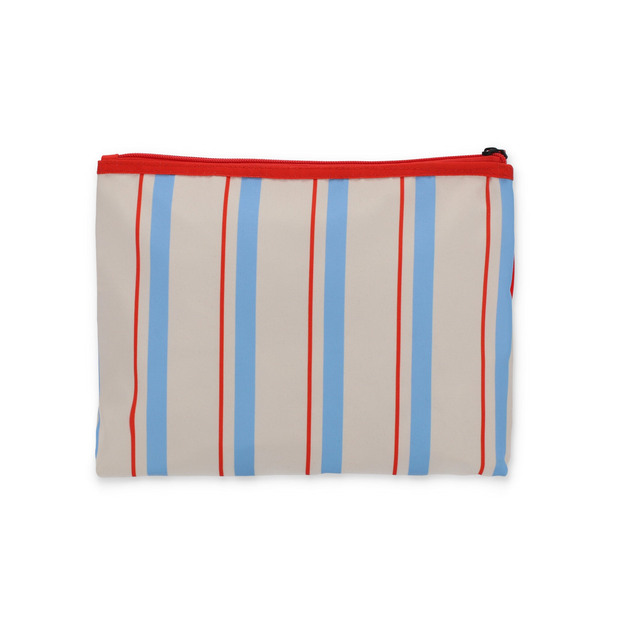 Waterproof toiletries bag blue, red and beige stripes - I'm the crème de la crème