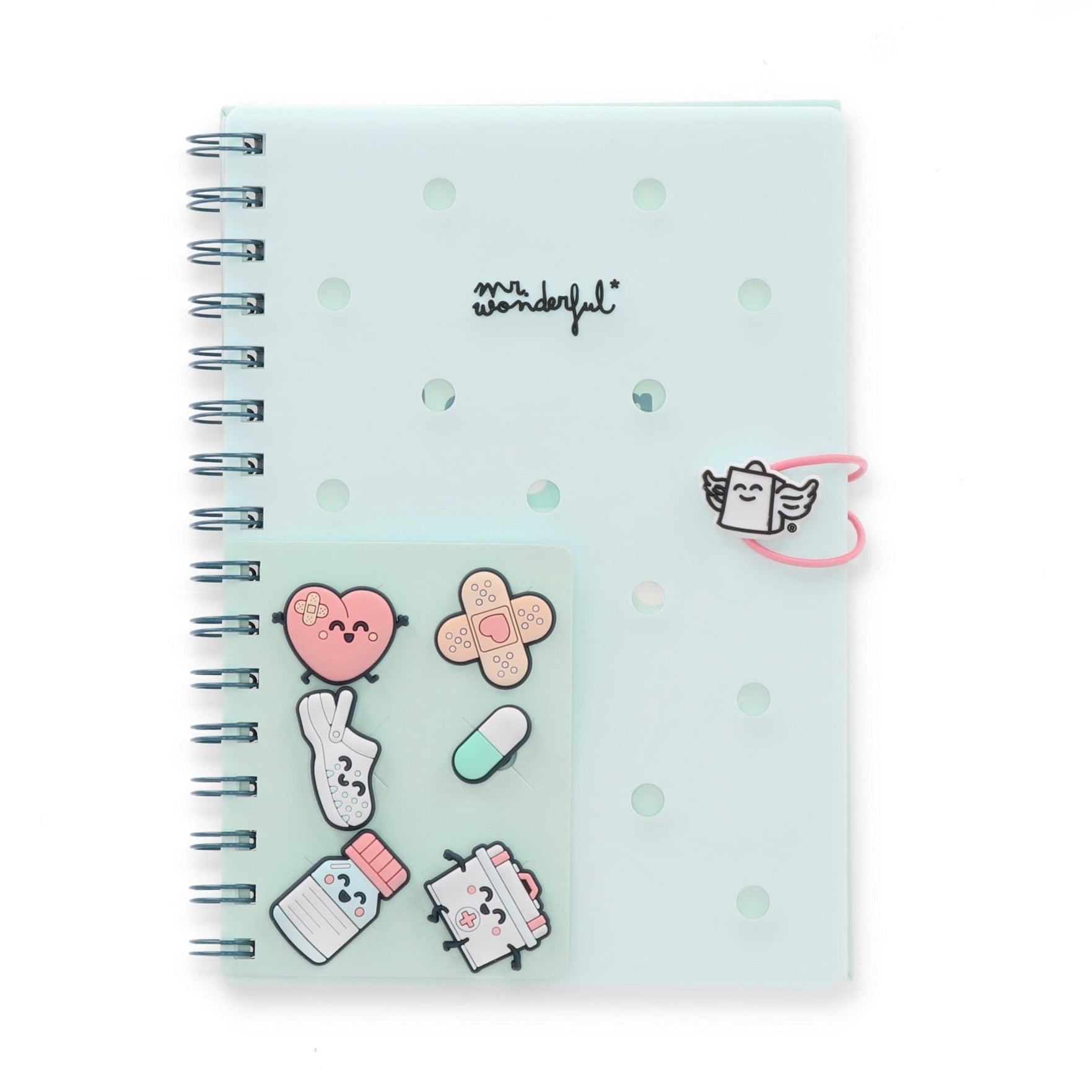 Libreta A5 con charms Mr. Wonderful para enfermeras y sanitarios