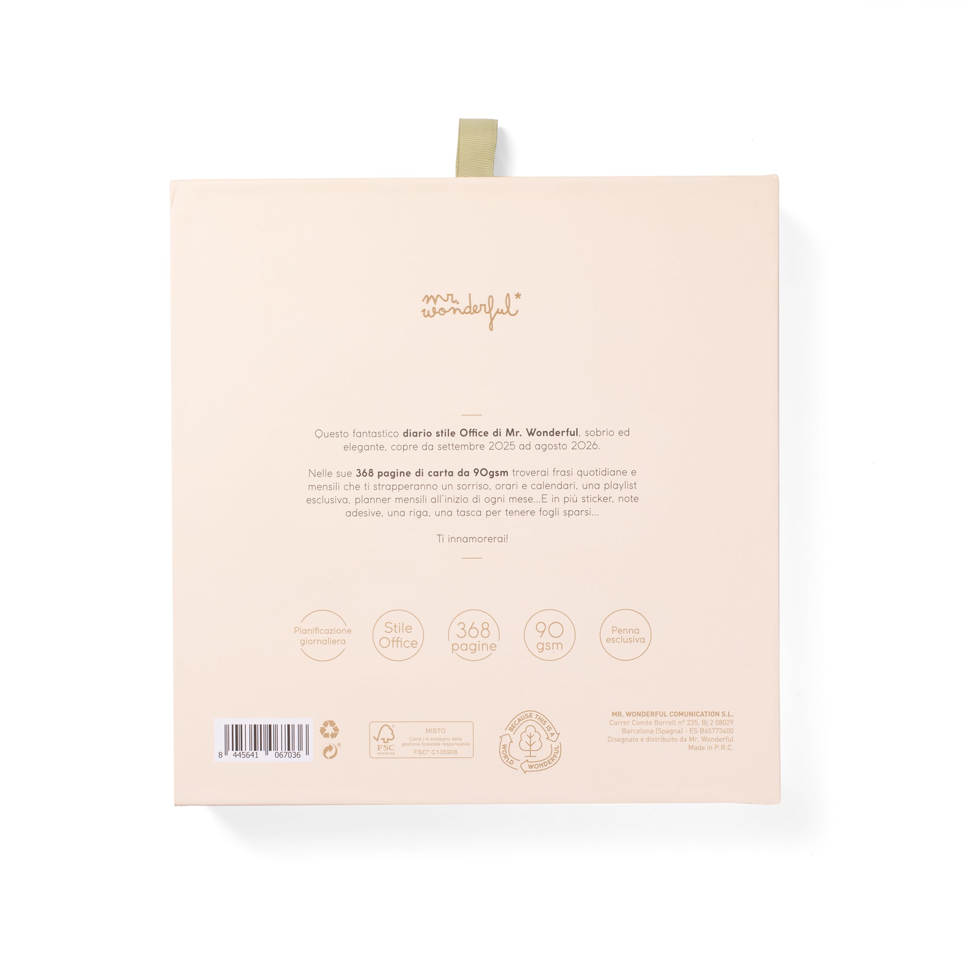 Set di Diario scolastico Office 2025-26 Giornaliero + penna - Tutto ok, tutto giusto