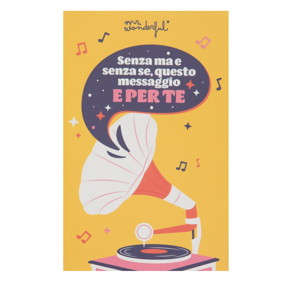 Biglietto con registratore di messaggi audio - Senza ma e senza se, questo messaggio e per te