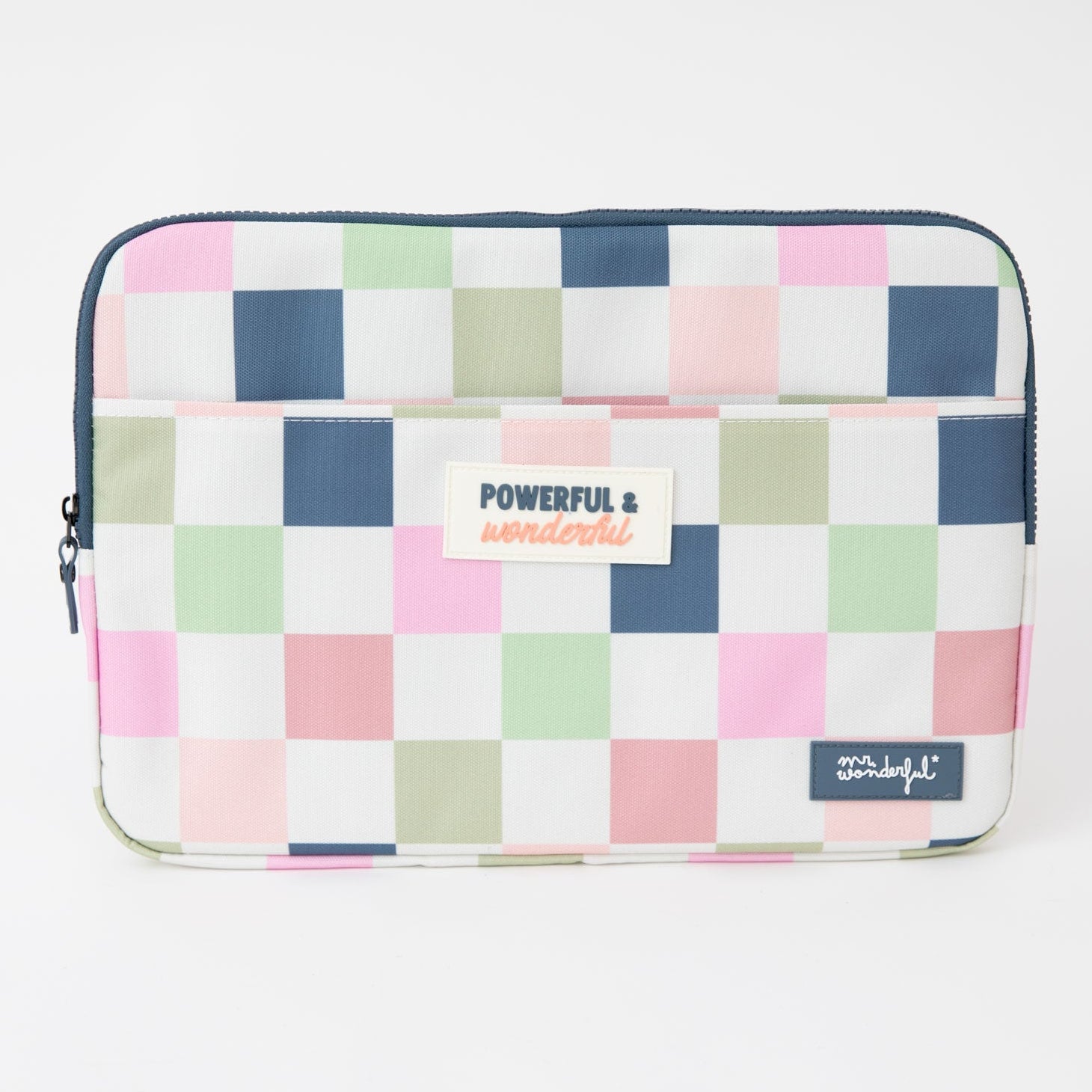 Funda de portátil 13-14" con mensaje Mr. Wonderful - Powerful & wonderful