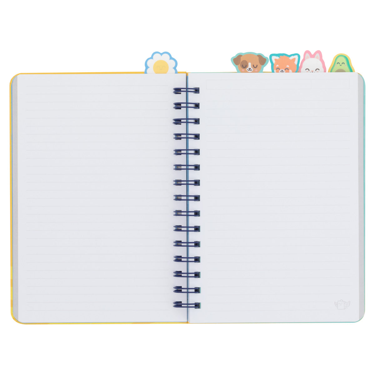 Caderno A5 com divisórias penteadas - Para grandes objetivos, grandes planos. 