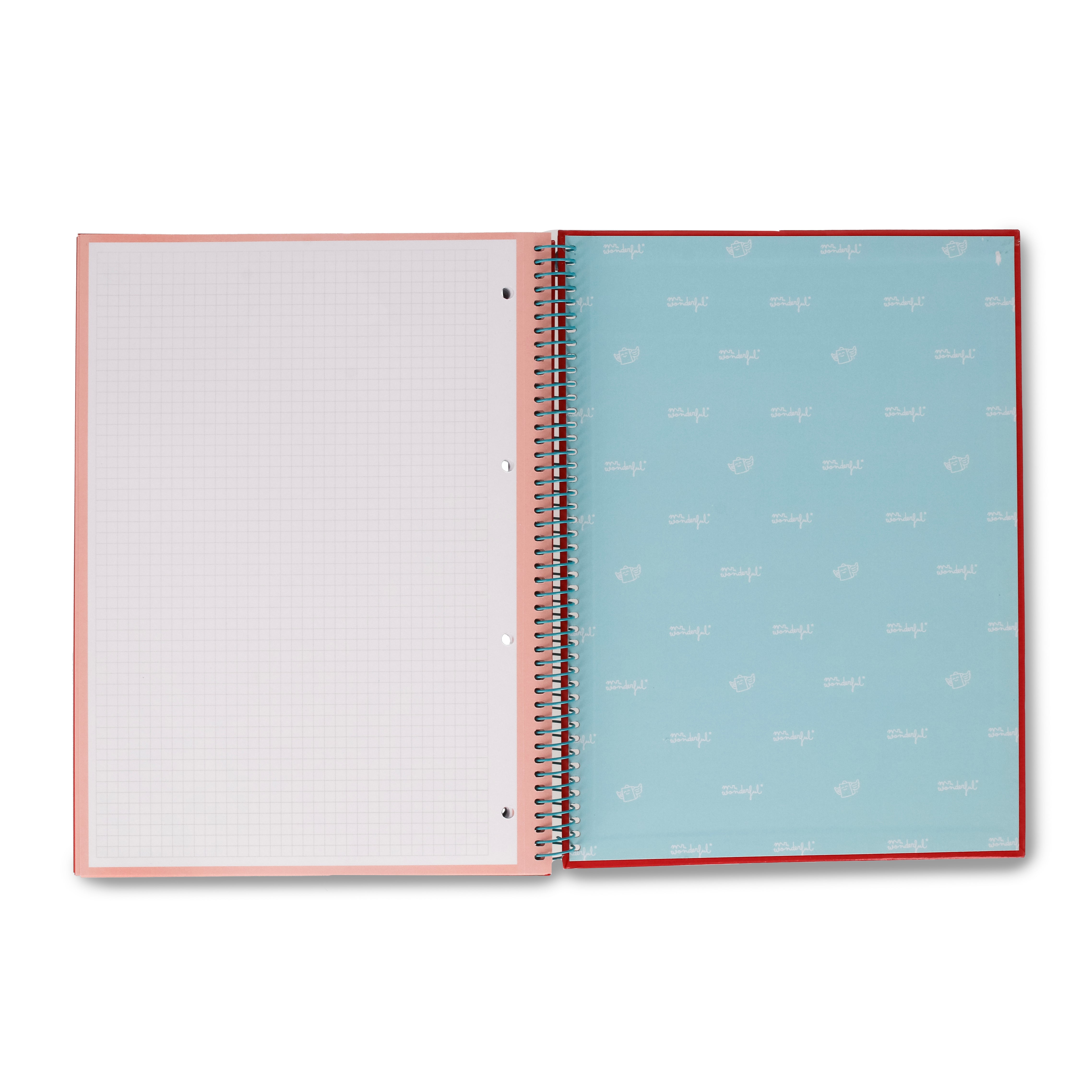 Libreta A4 roja 120 sheets - Grid paper and micro-perforated