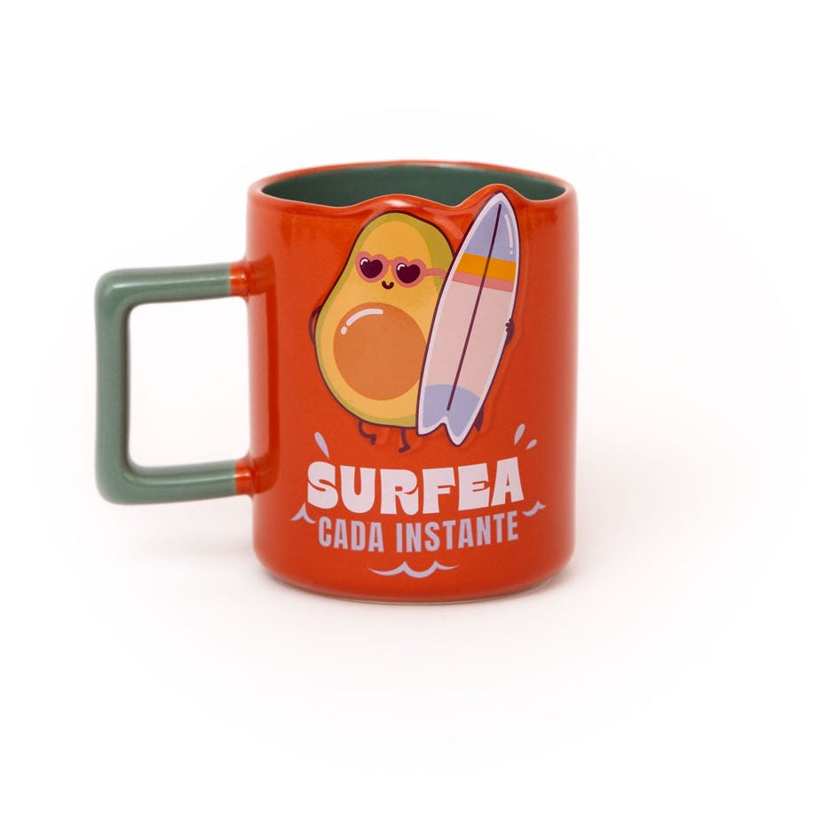 Taza con aguacate Mr. Wonderful mensaje motivacional