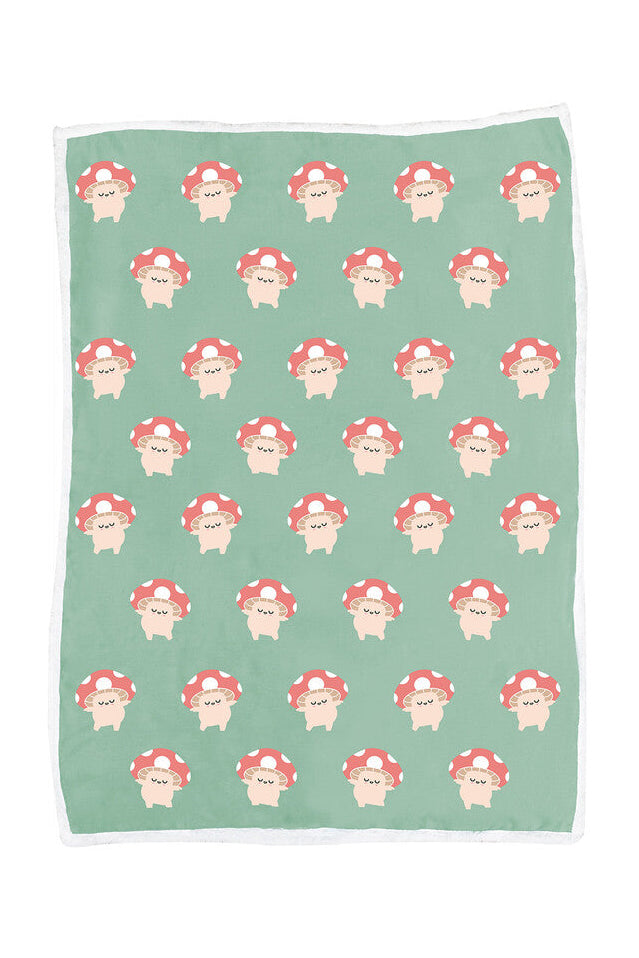 Manta con estampado de setas Mr. Wonderful