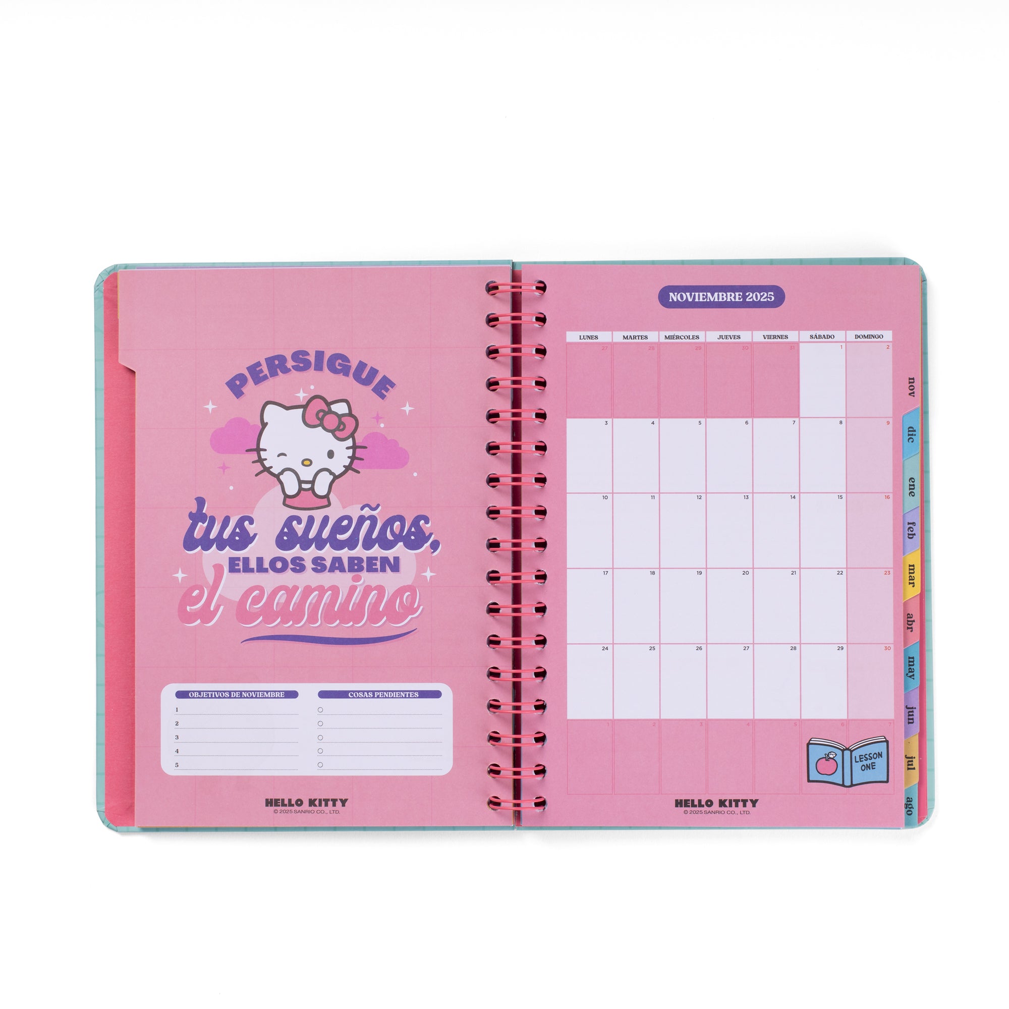 Agenda 2025-26 Hello Kitty x Mr. Wonderful - Nunca te olvides de sonreír