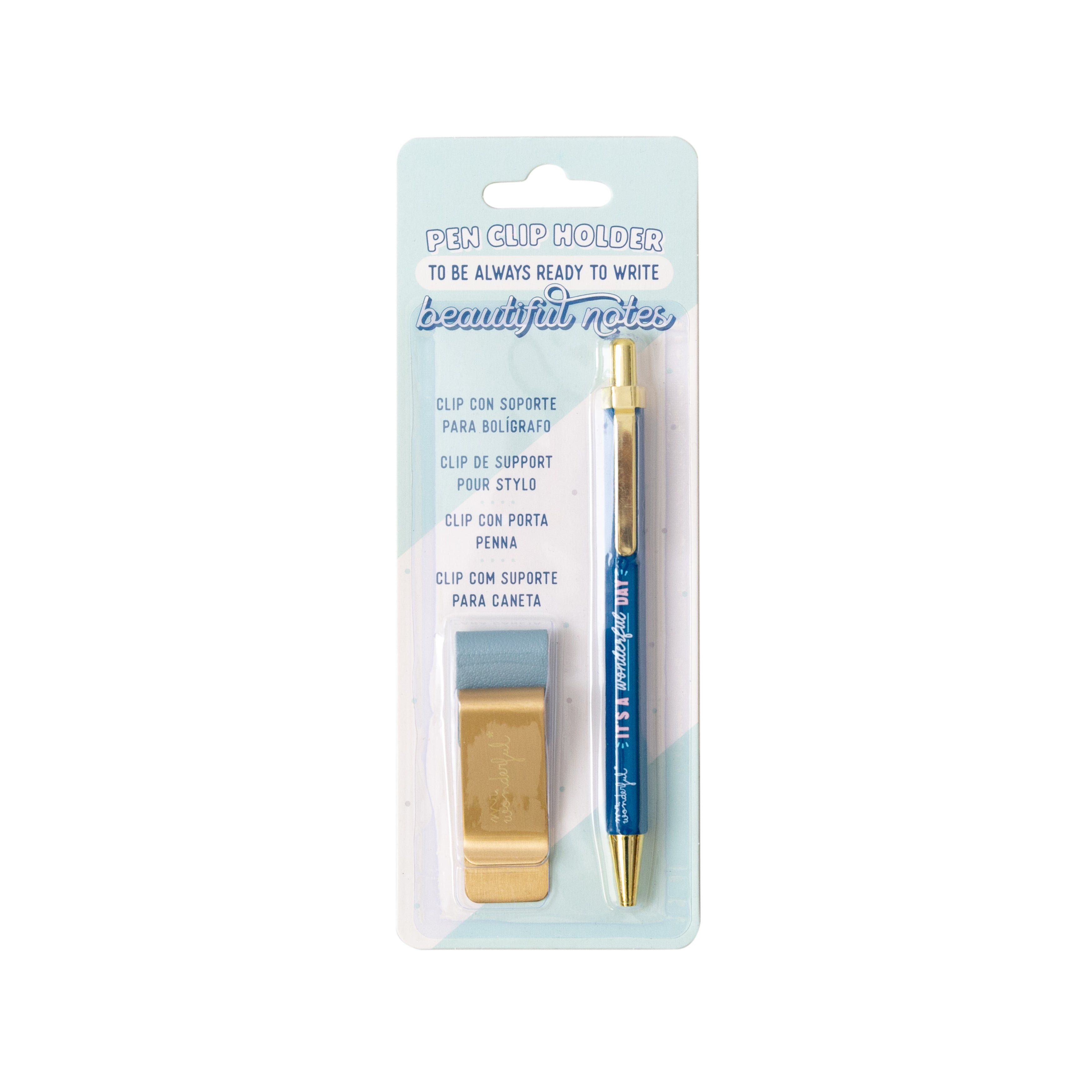 Pen clip holder + pen Diary