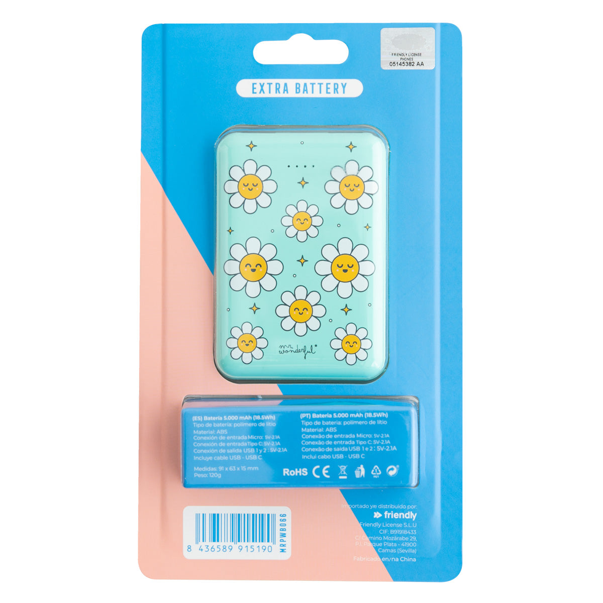 Cargador Inalámbrico con ventosas - Daisy