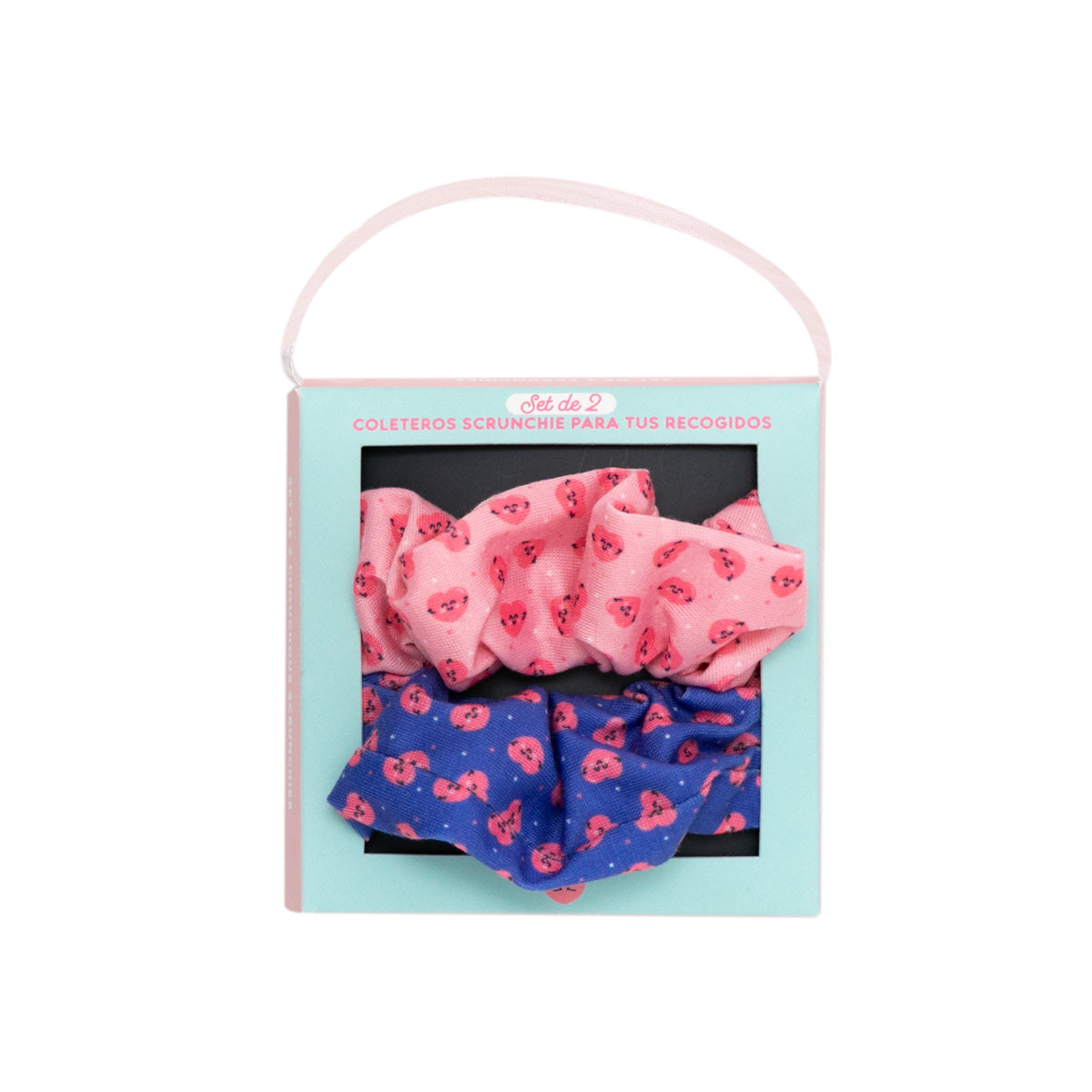 Set 2 scrunchies corazón