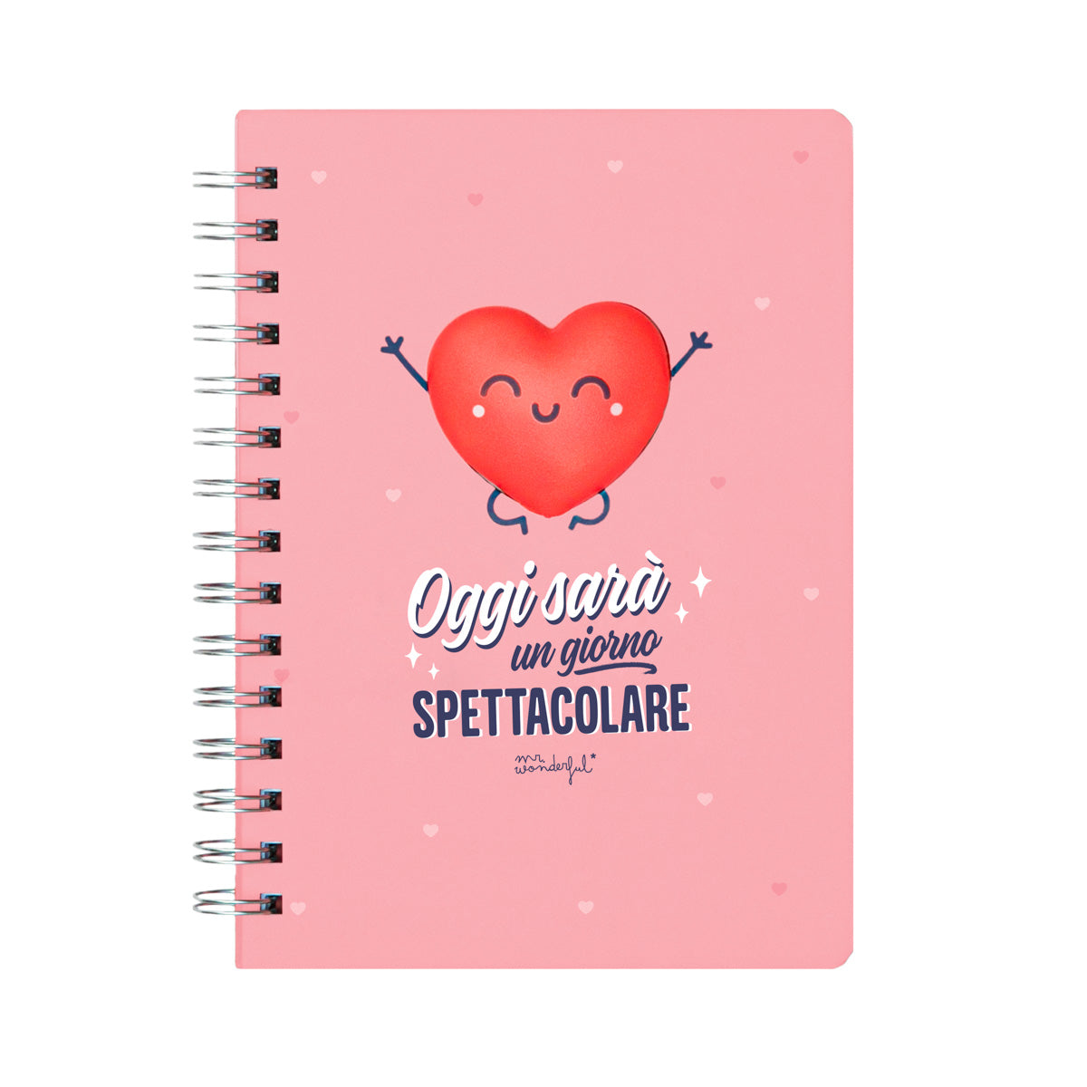 Quaderno con squishy cuore A5 - Oggi sarà un giorno spettacolare