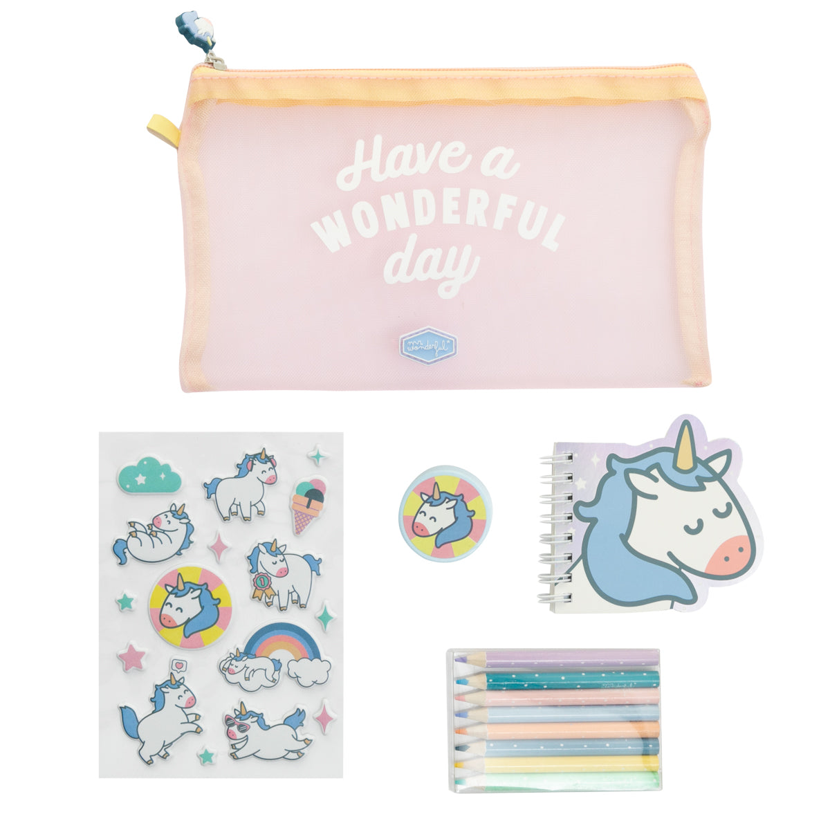 Estuche Unicornio con accesorios - Have a wonderful day