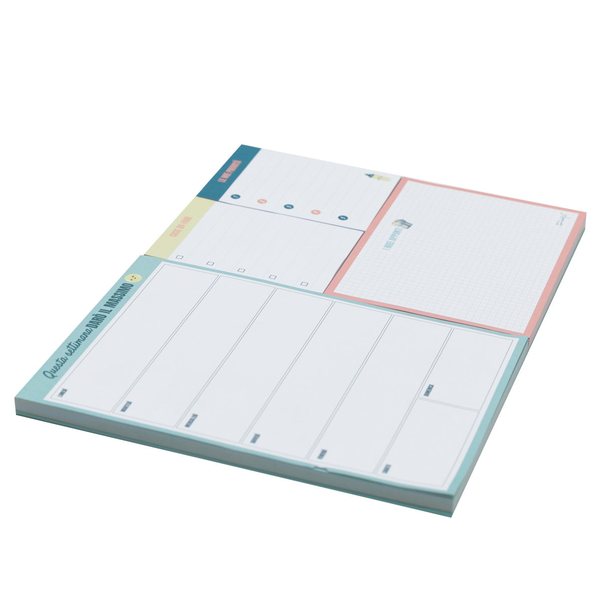 Planner settimanale con note adesive - Questa settimana darò il massimo