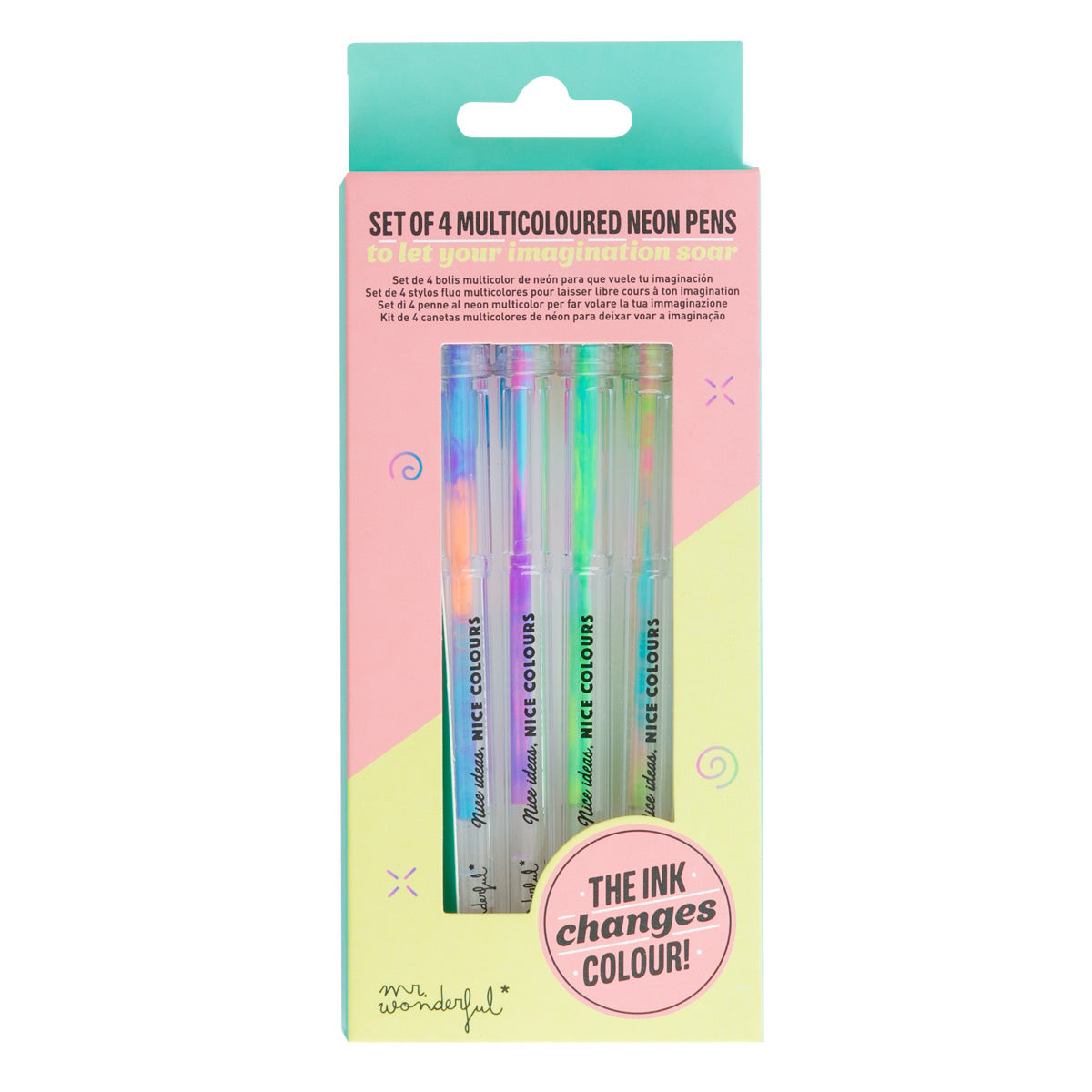 Set de bolis multicolores neon