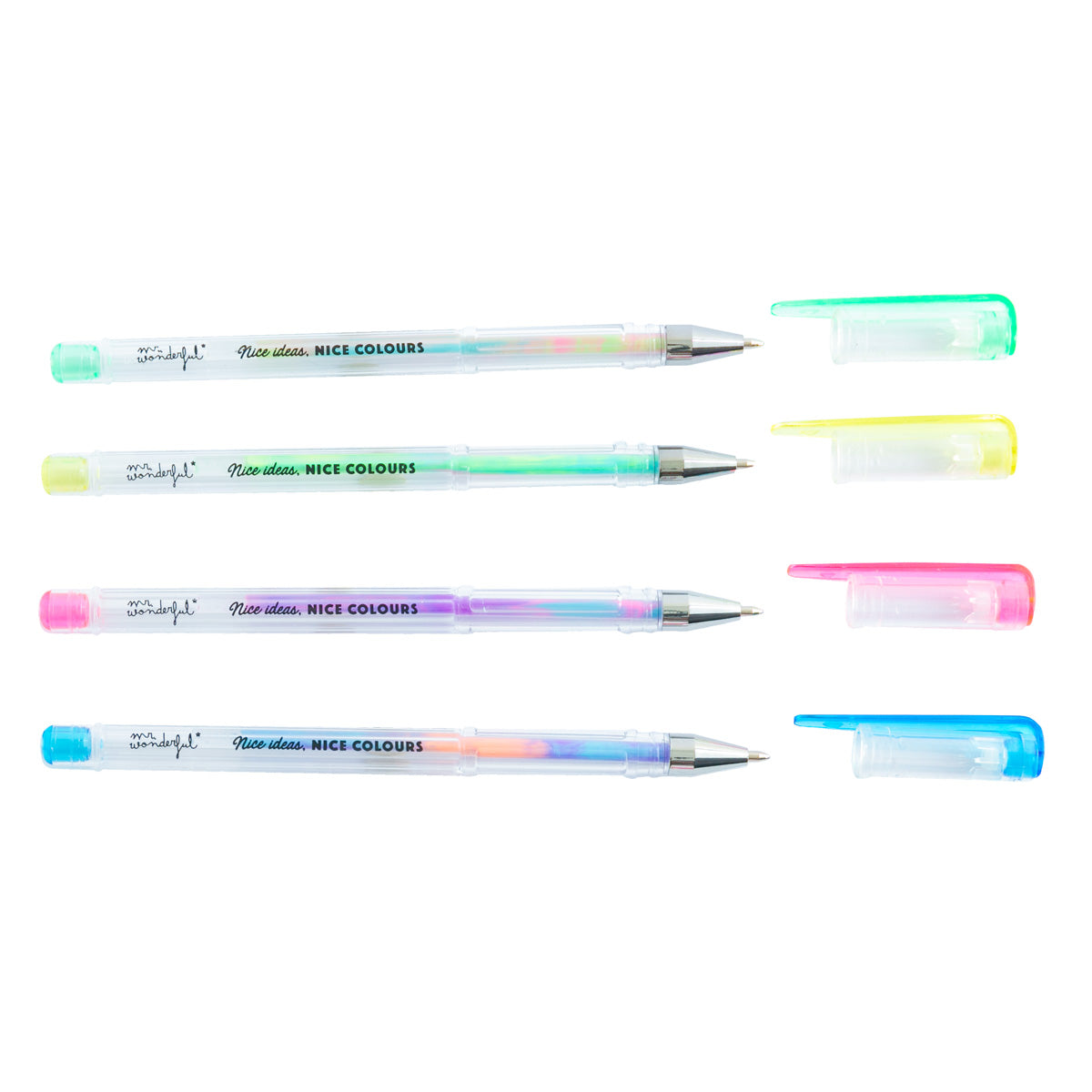 Set de bolis multicolores neon