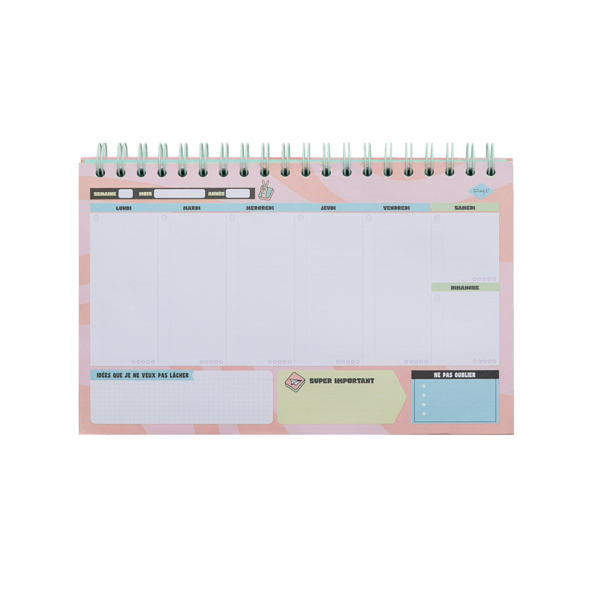 Planning semainier - Tout est sous contrôle et bien en ordre