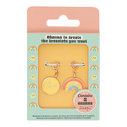 Set de 2 charms para decorar la pulsera - Arcoíris y sonrisa
