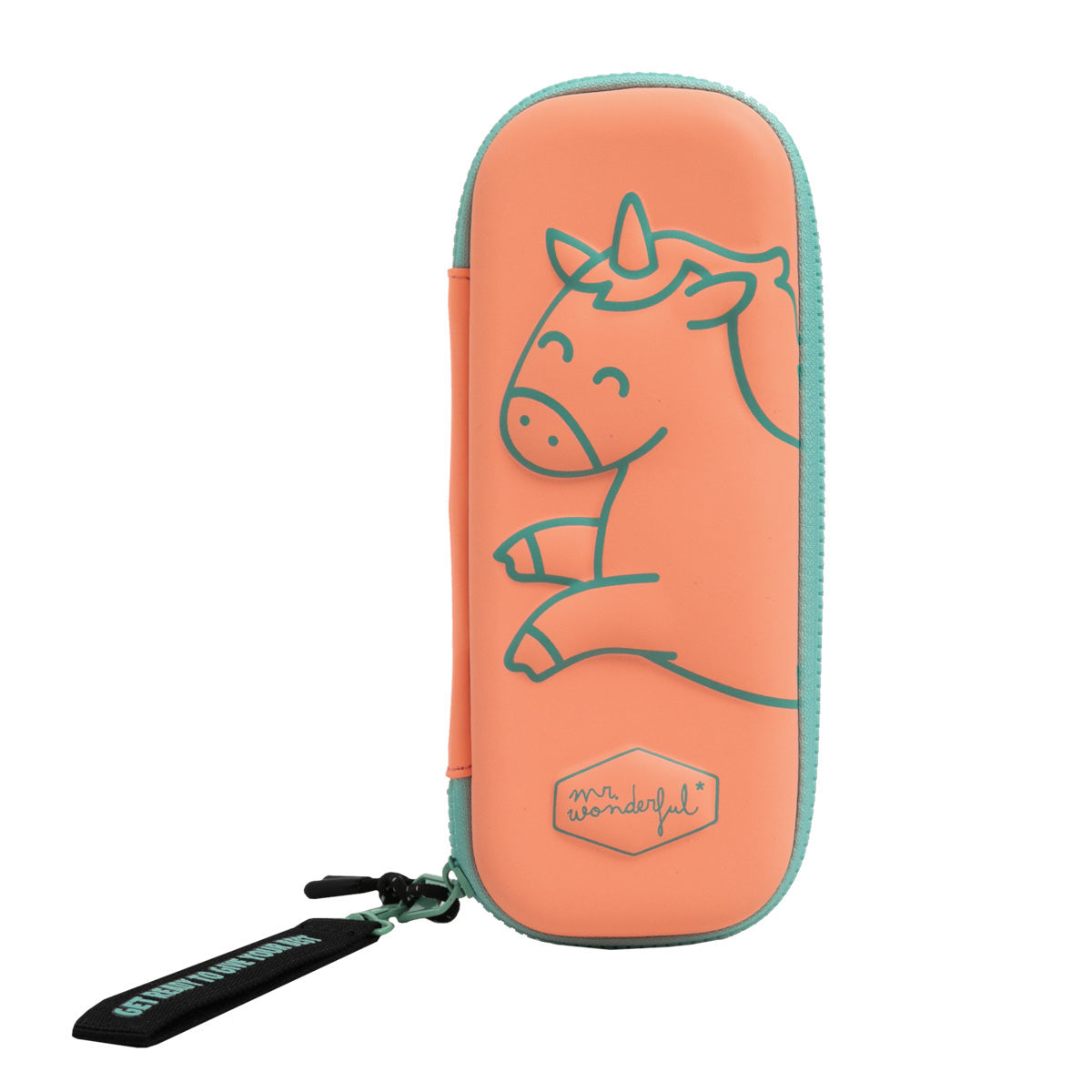 Pencil case Unicorn with relief Pink - Get ready to give your best