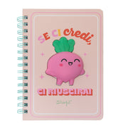 Quaderno A5 con squishy Barbabietola - Se ci credi, ci riuscirai