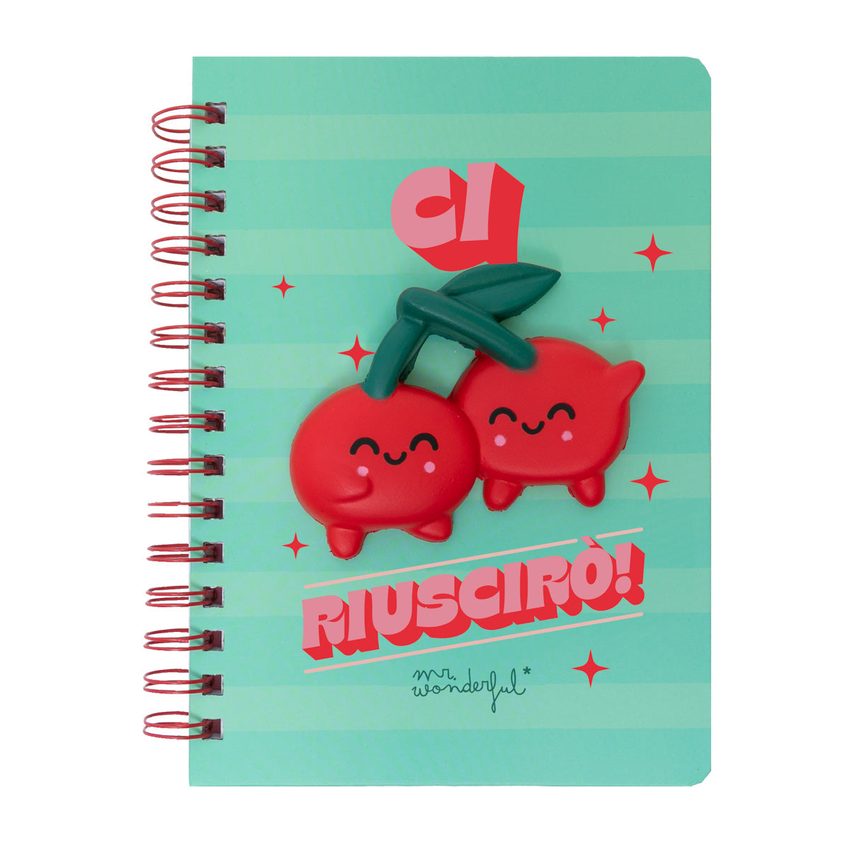 Quaderno A5 con squishy Ciliegie - Ci riuscirò!