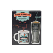 Set di bicchiere da birra e tazza per i papà che amano godersi ogni momento