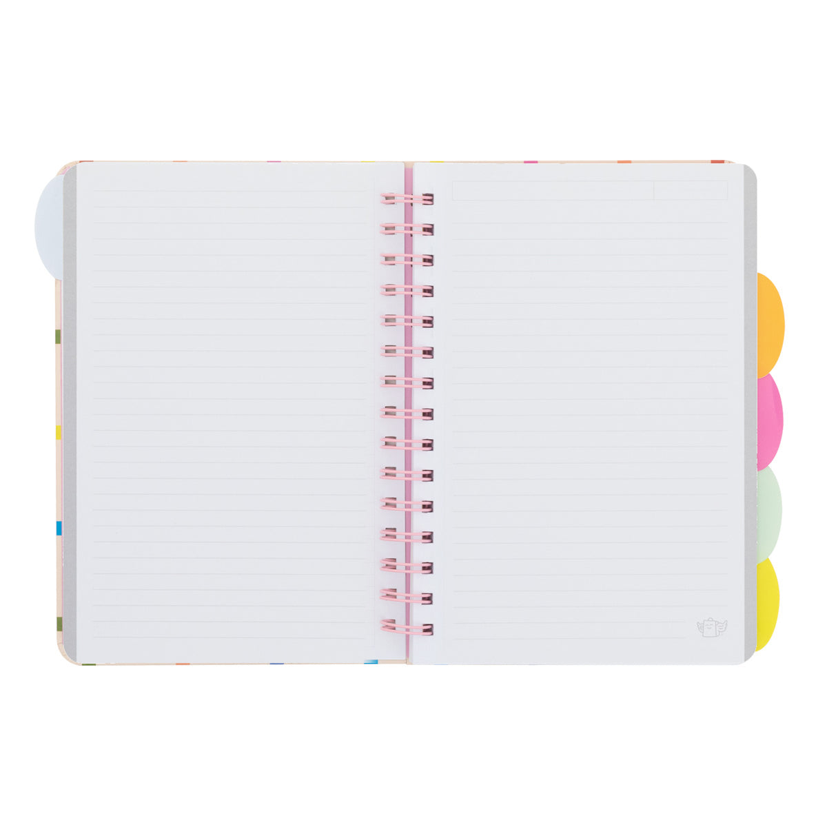 Lined A5 notebook with fold-out tabbed dividers - Dreaming, creating, shining.