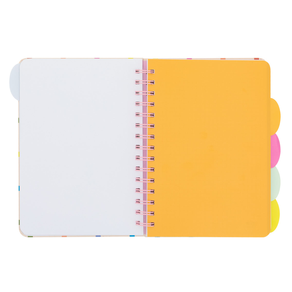 Lined A5 notebook with fold-out tabbed dividers - Dreaming, creating, shining.